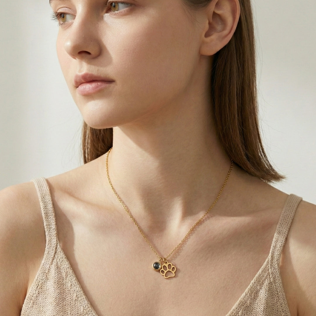 LumiPaw Projection Memory Necklace
