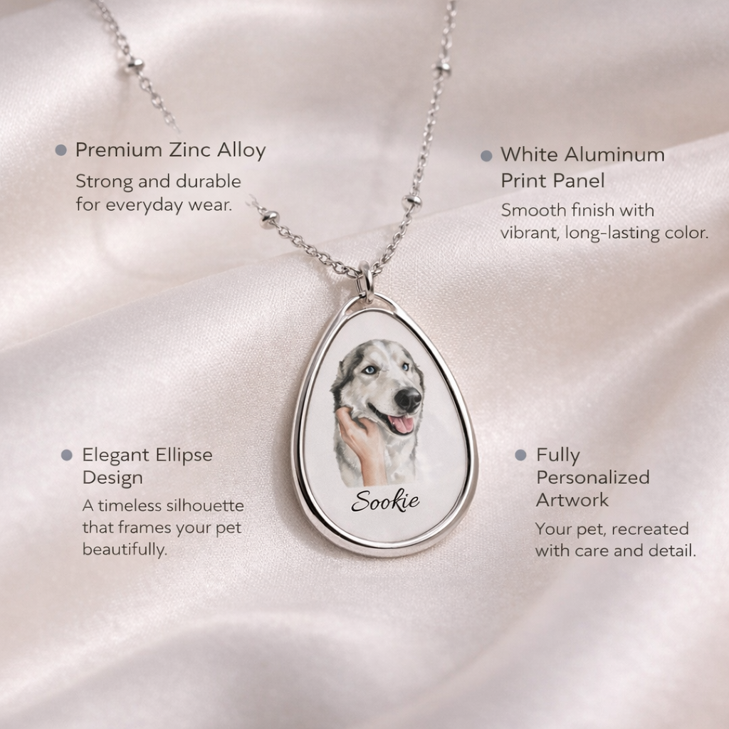 Lumipaw Personalized Pet Oval Necklace