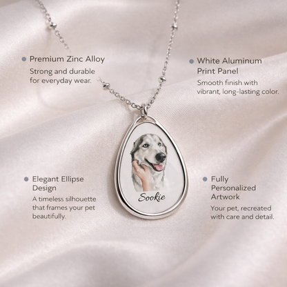 Lumipaw Personalized Pet Oval Necklace